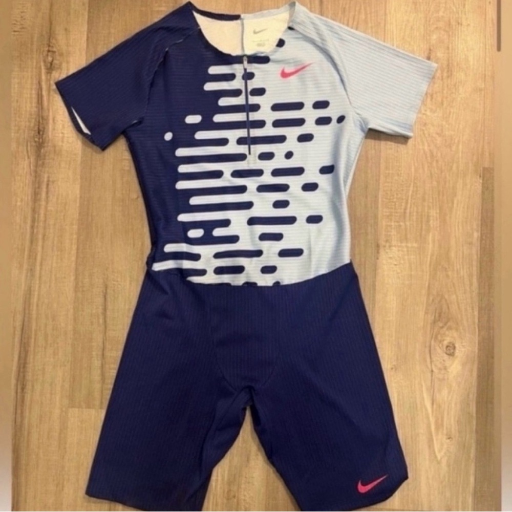 Nike Pro Elite 2023 Team Speedsuit Blue Pink Mens Sz Large - (DR4849- 455) -NWOT